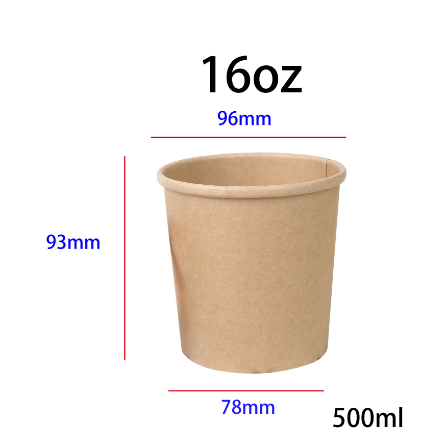 16oz Kraft Paper Cups